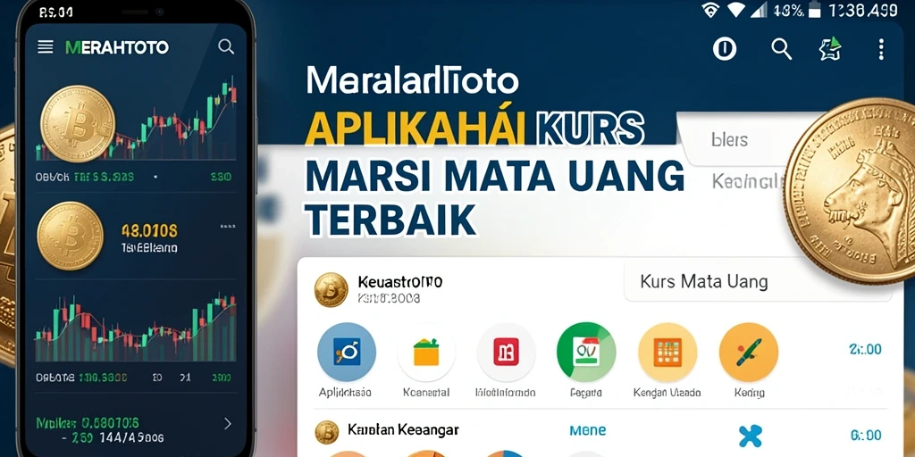 Antarmuka aplikasi MERAHTOTO yang menampilkan nilai tukar mata uang secara real-time.