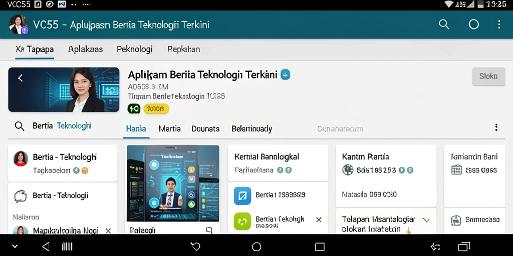 Tampilan antarmuka aplikasi VC55 yang modern dan informatif.