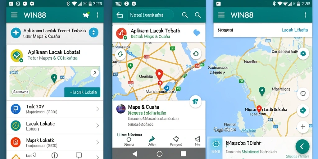 Tampilan antarmuka WIN88 dengan fungsi Lacak Lokasi yang intuitif.