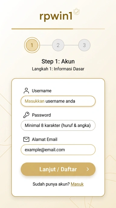 Buat Akun Baru rpwin1 untuk Pengguna Android